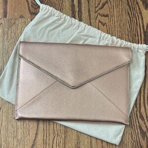 Rebecca Minkoff Rosegold Metallic Clutch NWT